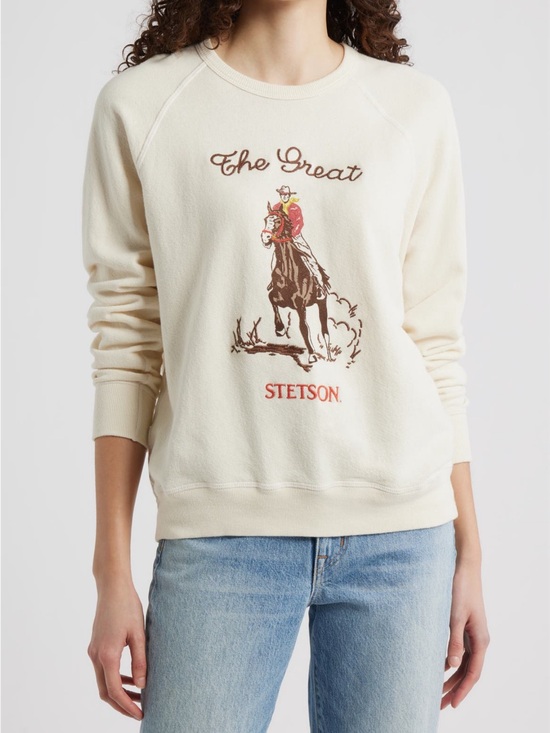 THE GREAT. Tops - NWT The Great & Stetson The College Sweatshirt